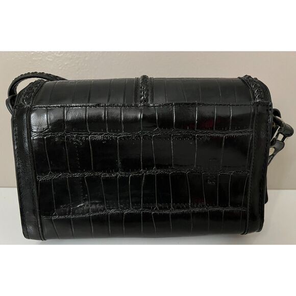 M.C. (Marc Chantal) black faux alligator skin crossbody organizer - Picture 3 of 10